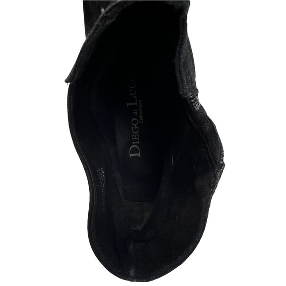 Diego di Lucca Black Suede Stiletto Ankle Boots Size 10 - Picture 3 of 10